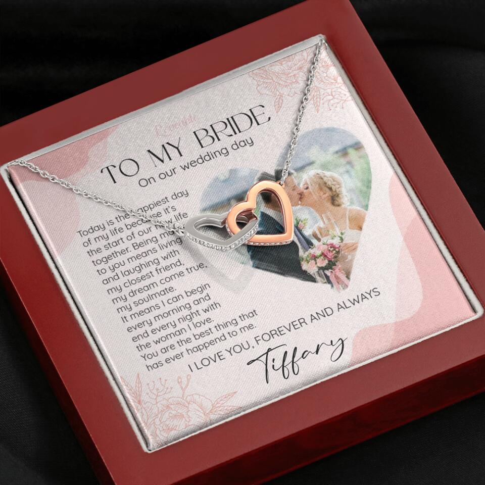 To My Bride on Our Wedding Day Personalized Necklace - Image 59