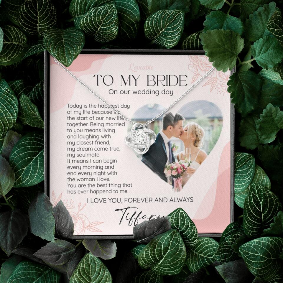 To My Bride on Our Wedding Day Personalized Necklace - Image 7