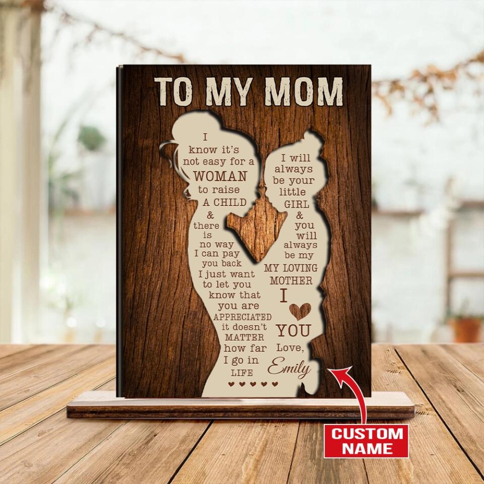 To My Dad/Mom I Will Always Be Your Little Girl - Personalized Wooden/Acrylic Plaque - Best Home Decor - Best Meaningful Gift For Parent For Dad/Mom From Daughter - 212ICNNPWP387 - Image 2