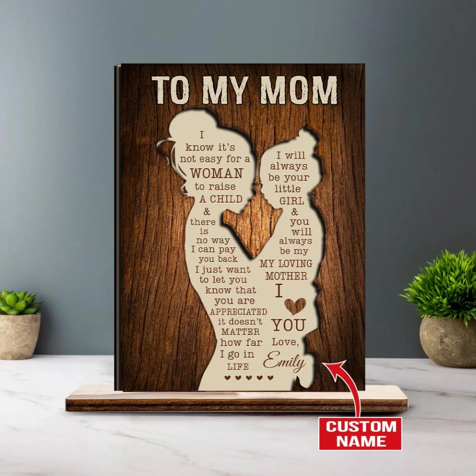 To My Dad/Mom I Will Always Be Your Little Girl - Personalized Wooden/Acrylic Plaque - Best Home Decor - Best Meaningful Gift For Parent For Dad/Mom From Daughter - 212ICNNPWP387 - Image 5