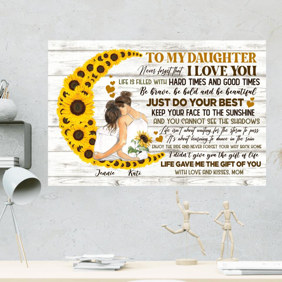 To My Daughter I Love You Custom Canvas Poster Birthday Gift For Daughter - Image 2