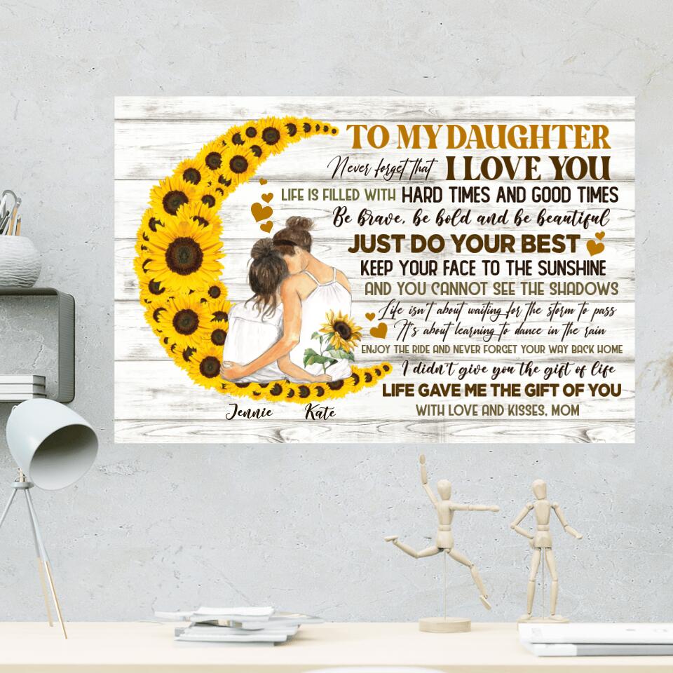 To My Daughter I Love You Custom Canvas Poster Birthday Gift For Daughter - Image 3