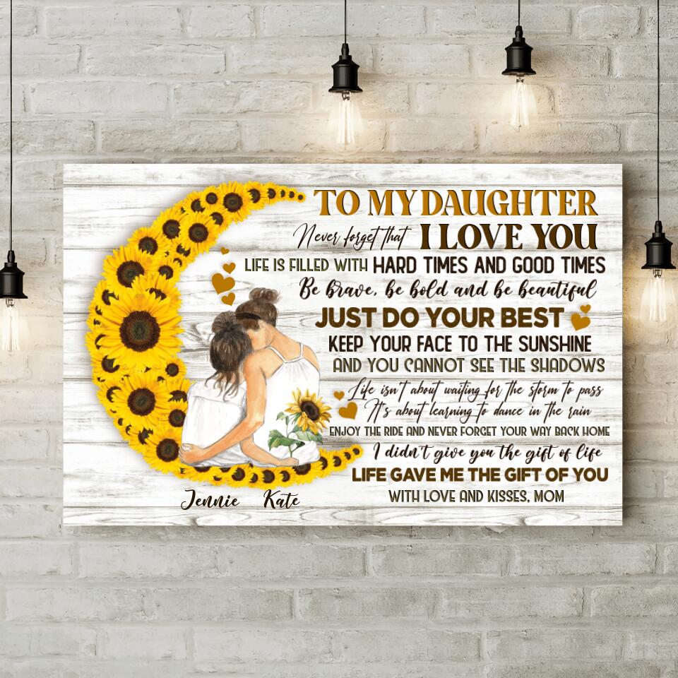 To My Daughter I Love You Custom Canvas Poster Birthday Gift For Daughter - Image 4