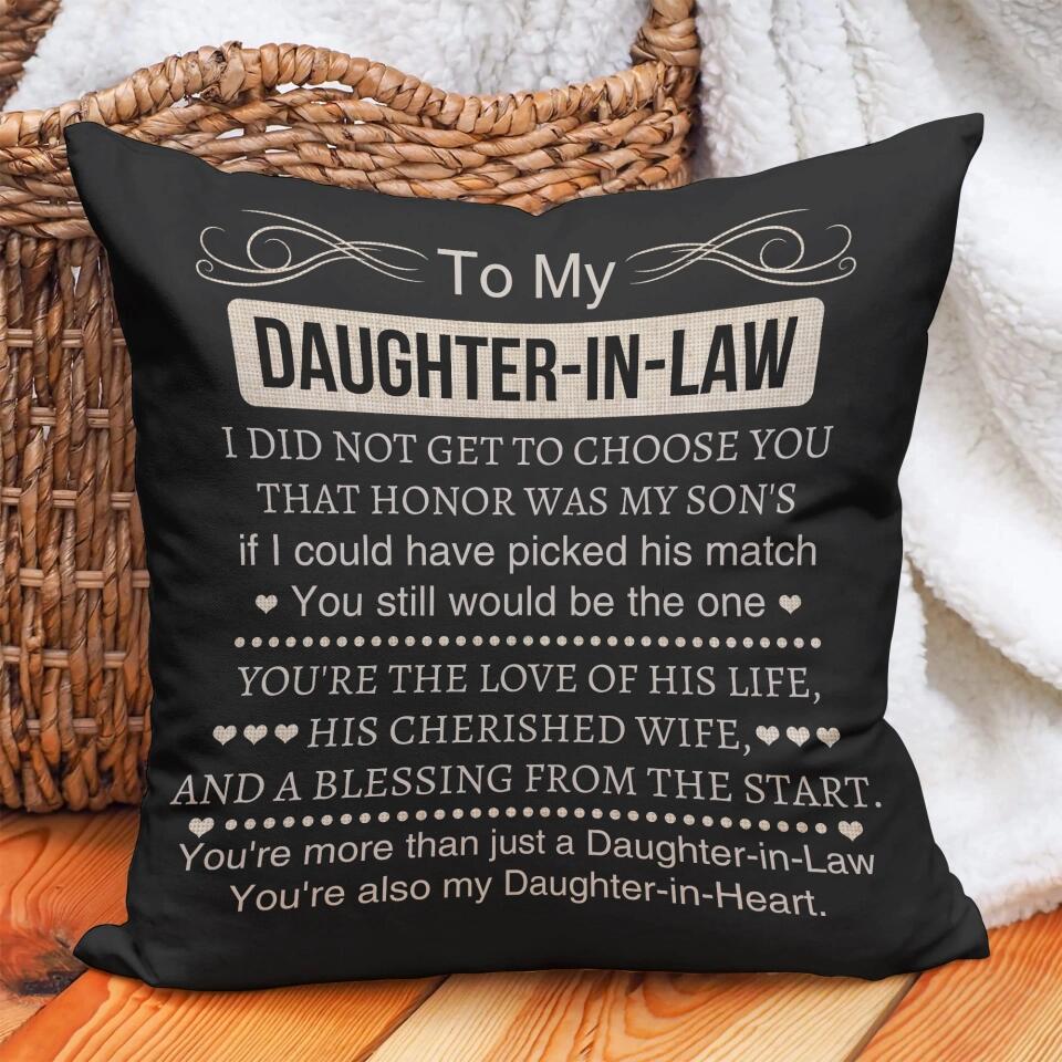 To My Daughter in Law - Square Pillow - Gifts for Daughter in Law Christmas, Birthday - Gifts from Mother in Law - Image 5