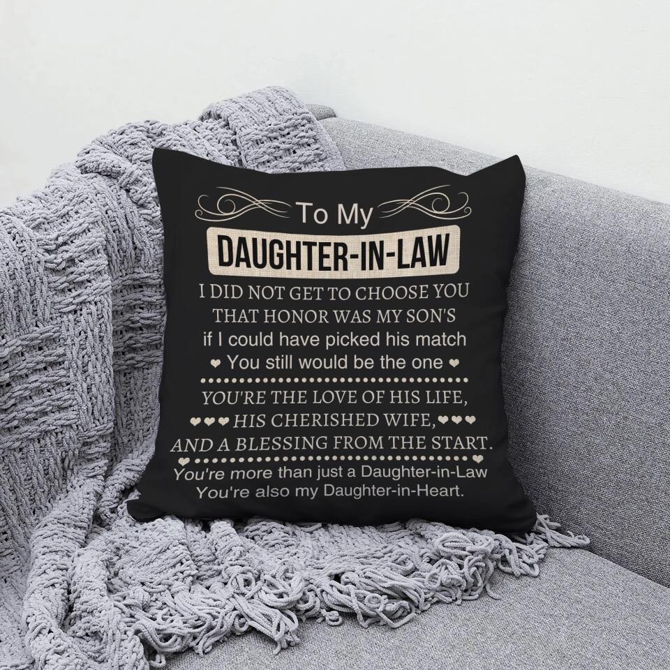 To My Daughter in Law - Square Pillow - Gifts for Daughter in Law Christmas, Birthday - Gifts from Mother in Law - Image 6