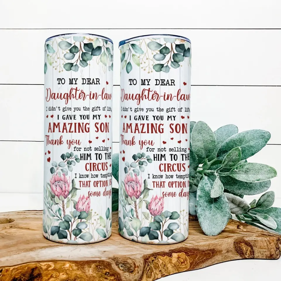 To My Dear Daughter In Law - 20Oz Skinny Tumbler - Image 4