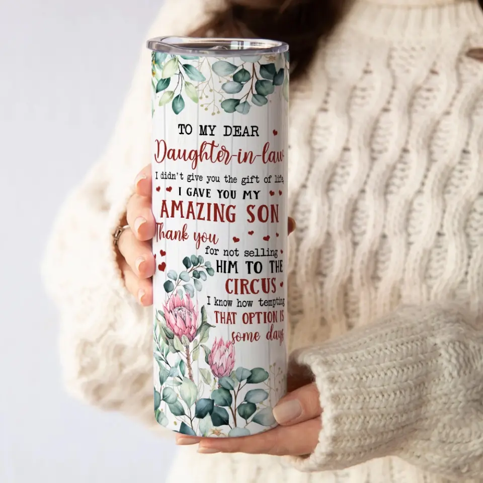 To My Dear Daughter In Law - 20Oz Skinny Tumbler - Image 7