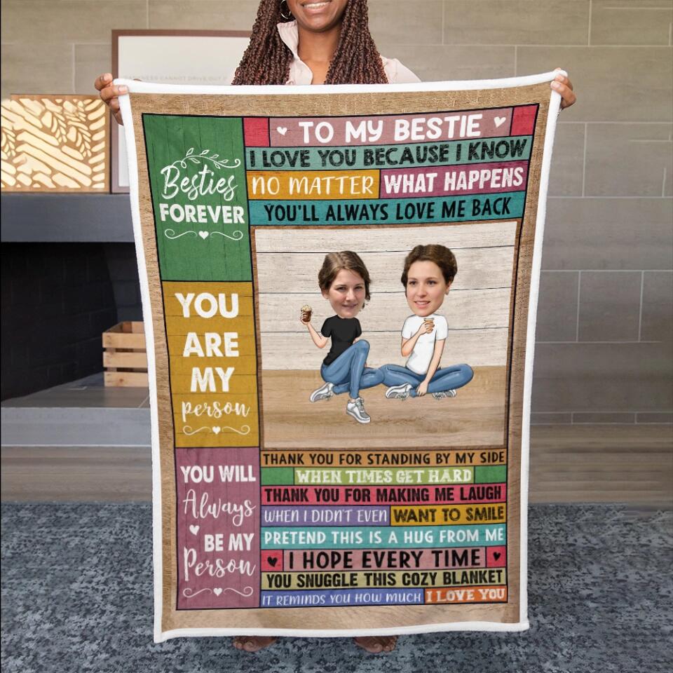 To My Friend Bestie Custom Blanket Birthday Gift For Friends - Image 3