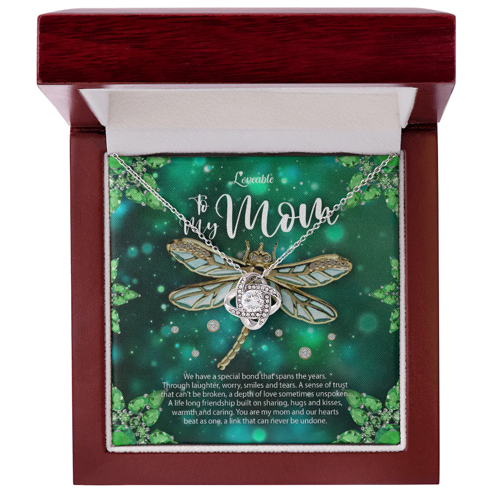 To My Gorgeous Mom Personalized White Gold Necklace - Image 4