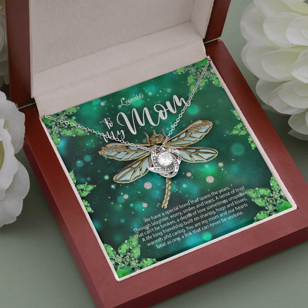 To My Gorgeous Mom Personalized White Gold Necklace - Image 5