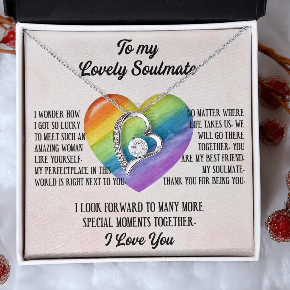 To My Lovely Soulmate I Love You Personalized Necklace - Image 14