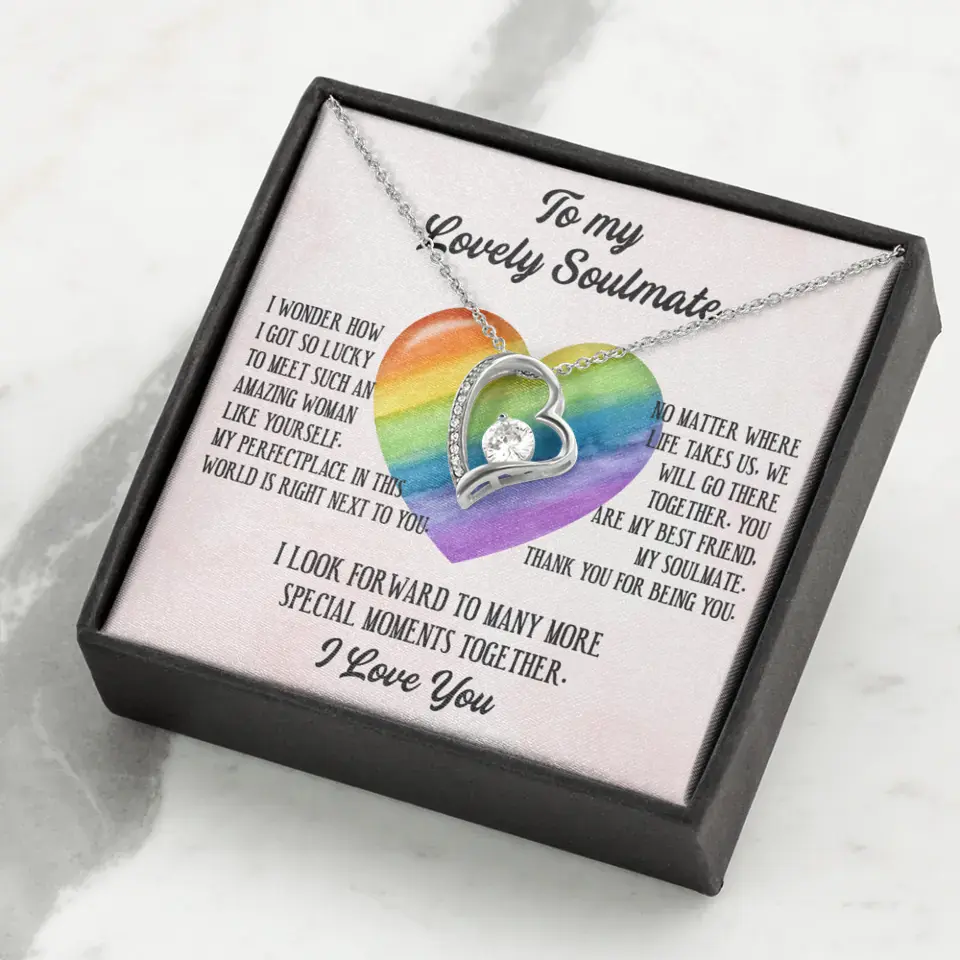 To My Lovely Soulmate I Love You Personalized Necklace - Image 15