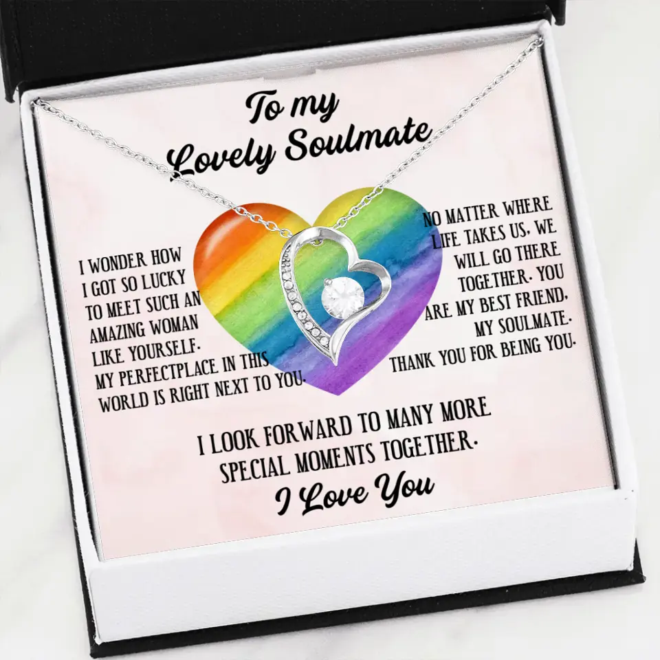 To My Lovely Soulmate I Love You Personalized Necklace - Image 17