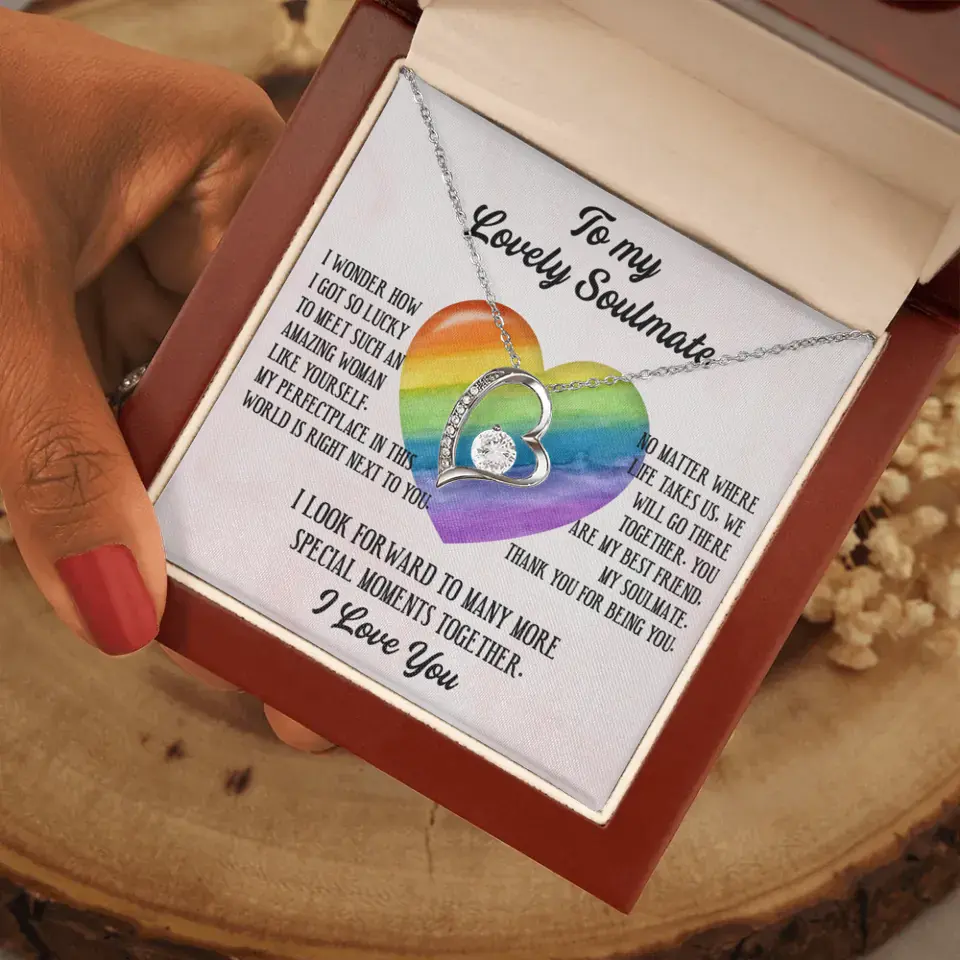 To My Lovely Soulmate I Love You Personalized Necklace - Image 22