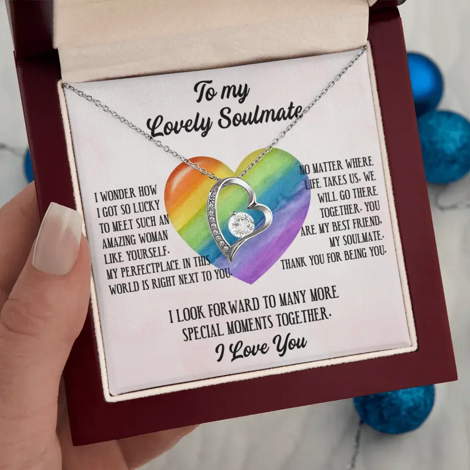 To My Lovely Soulmate I Love You Personalized Necklace - Image 23