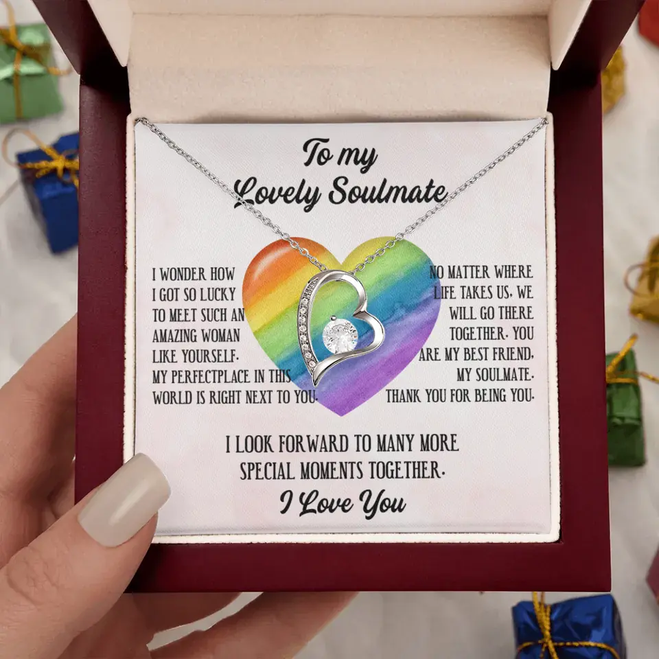 To My Lovely Soulmate I Love You Personalized Necklace - Image 24