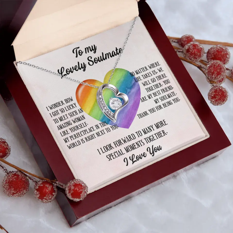To My Lovely Soulmate I Love You Personalized Necklace - Image 26