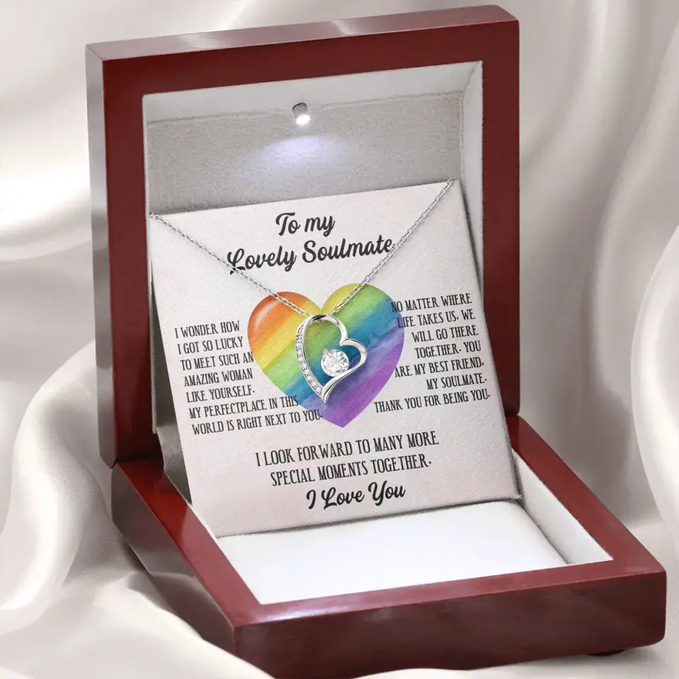 To My Lovely Soulmate I Love You Personalized Necklace - Image 27