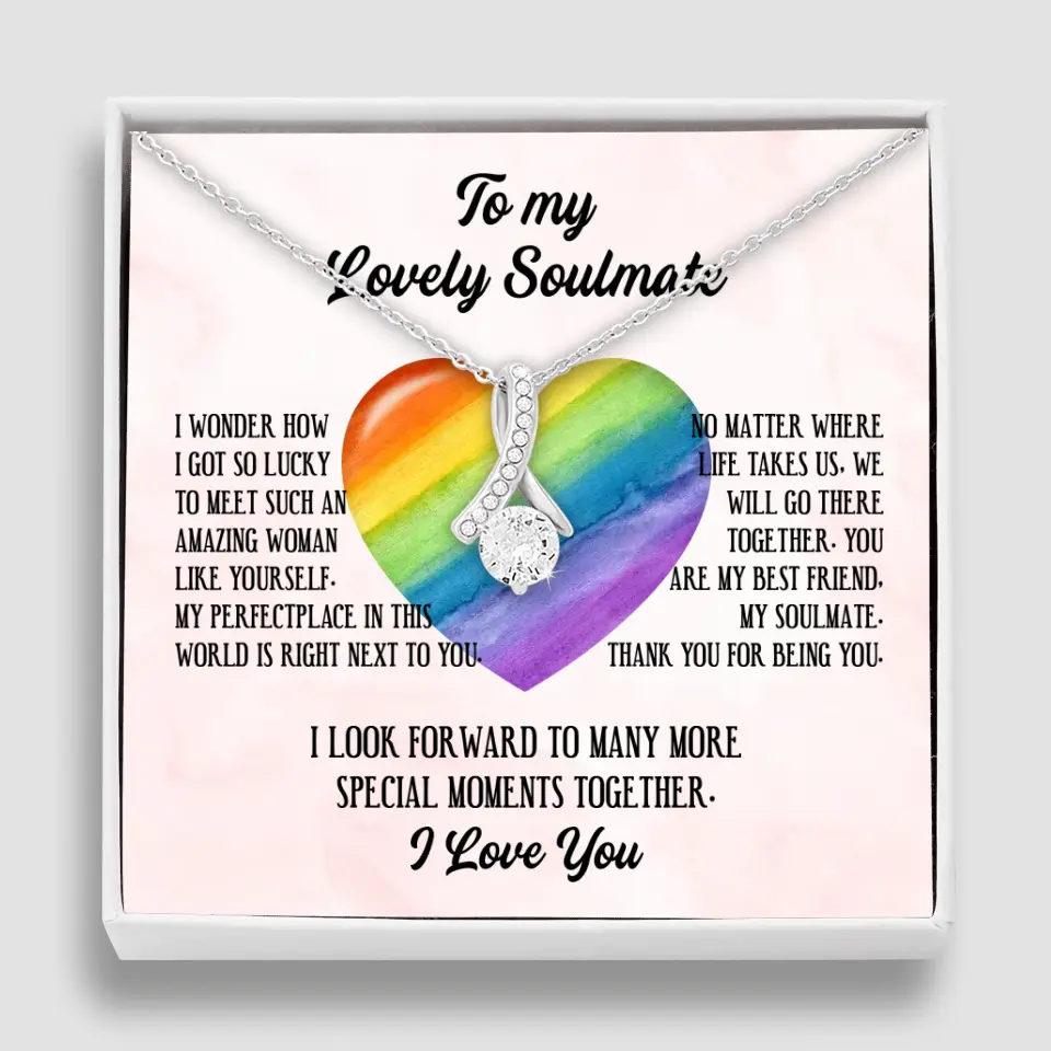To My Lovely Soulmate I Love You Personalized Necklace - Image 33
