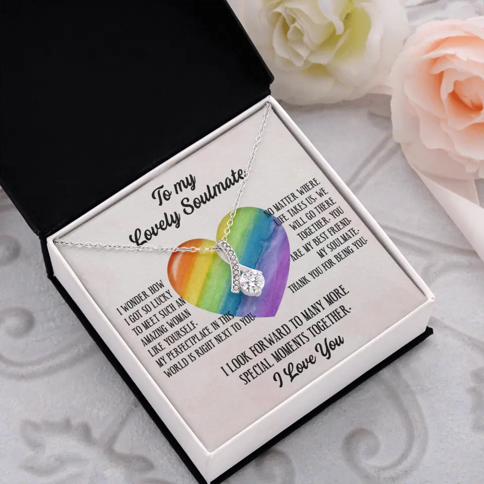 To My Lovely Soulmate I Love You Personalized Necklace - Image 36
