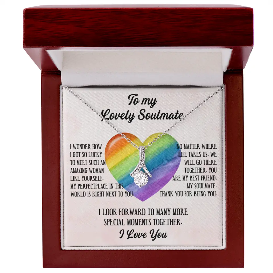 To My Lovely Soulmate I Love You Personalized Necklace - Image 41