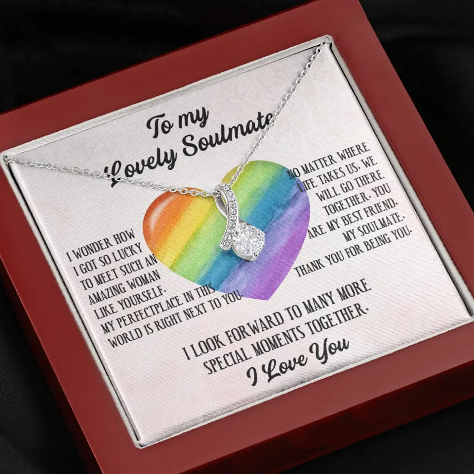 To My Lovely Soulmate I Love You Personalized Necklace - Image 42