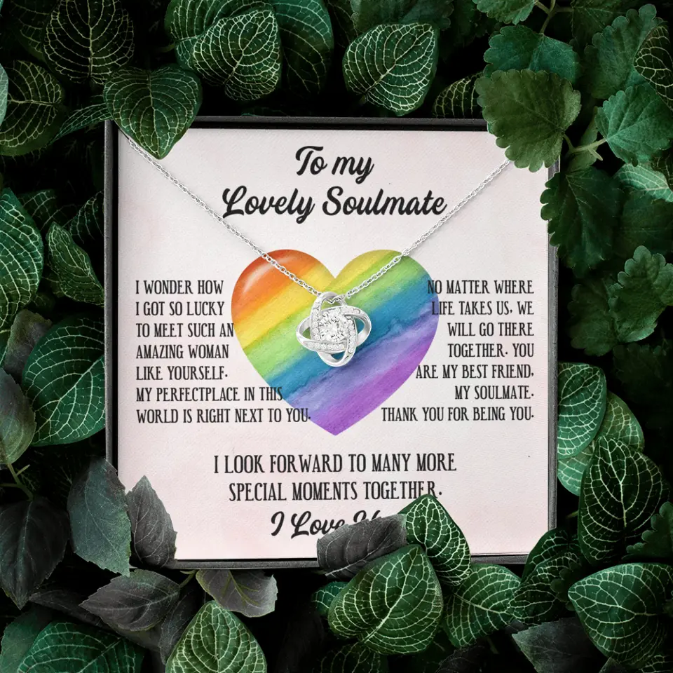 To My Lovely Soulmate I Love You Personalized Necklace - Image 6