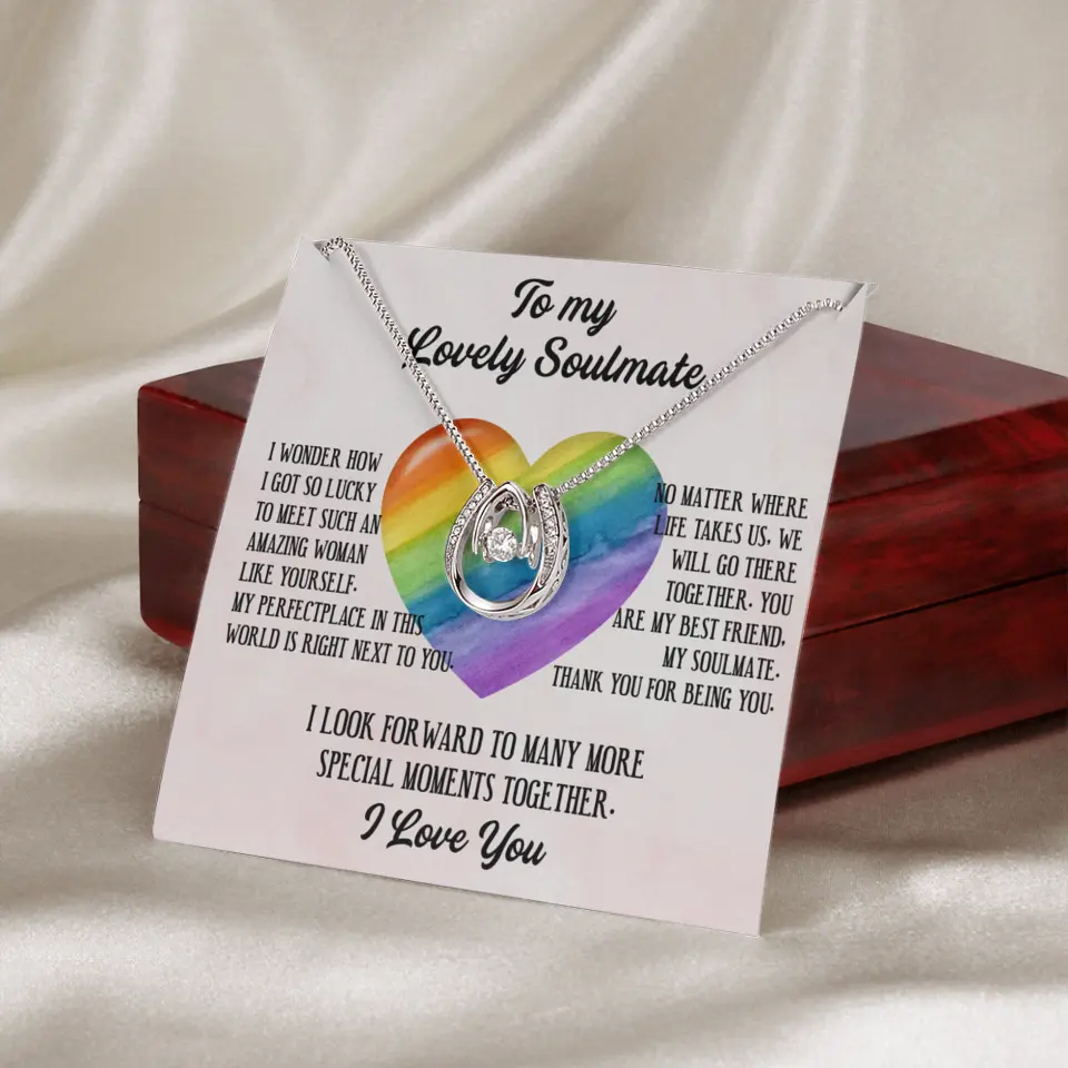 To My Lovely Soulmate I Love You Personalized Necklace - Image 61