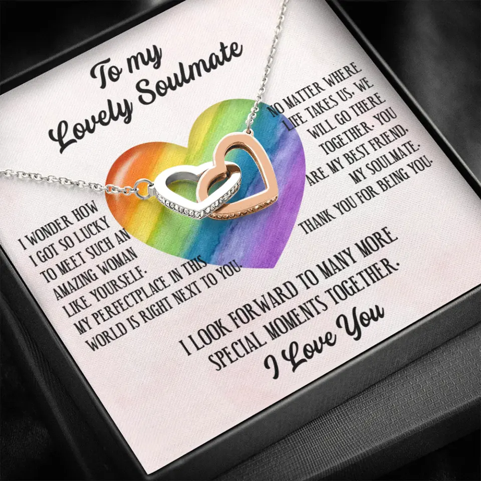 To My Lovely Soulmate I Love You Personalized Necklace - Image 64