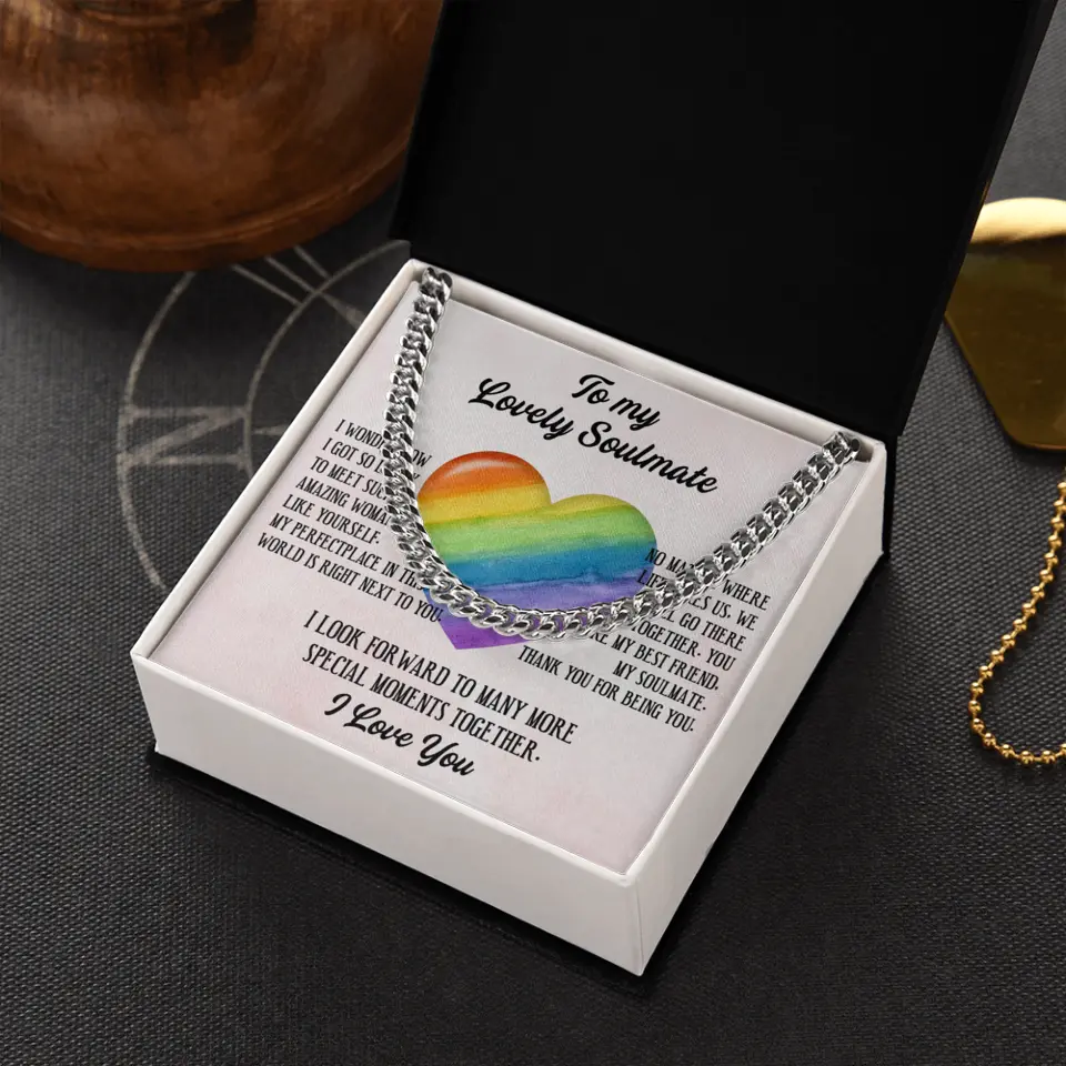 To My Lovely Soulmate I Love You Personalized Necklace - Image 80
