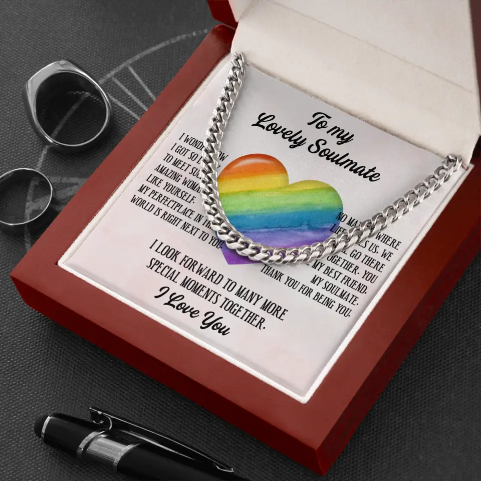 To My Lovely Soulmate I Love You Personalized Necklace - Image 84