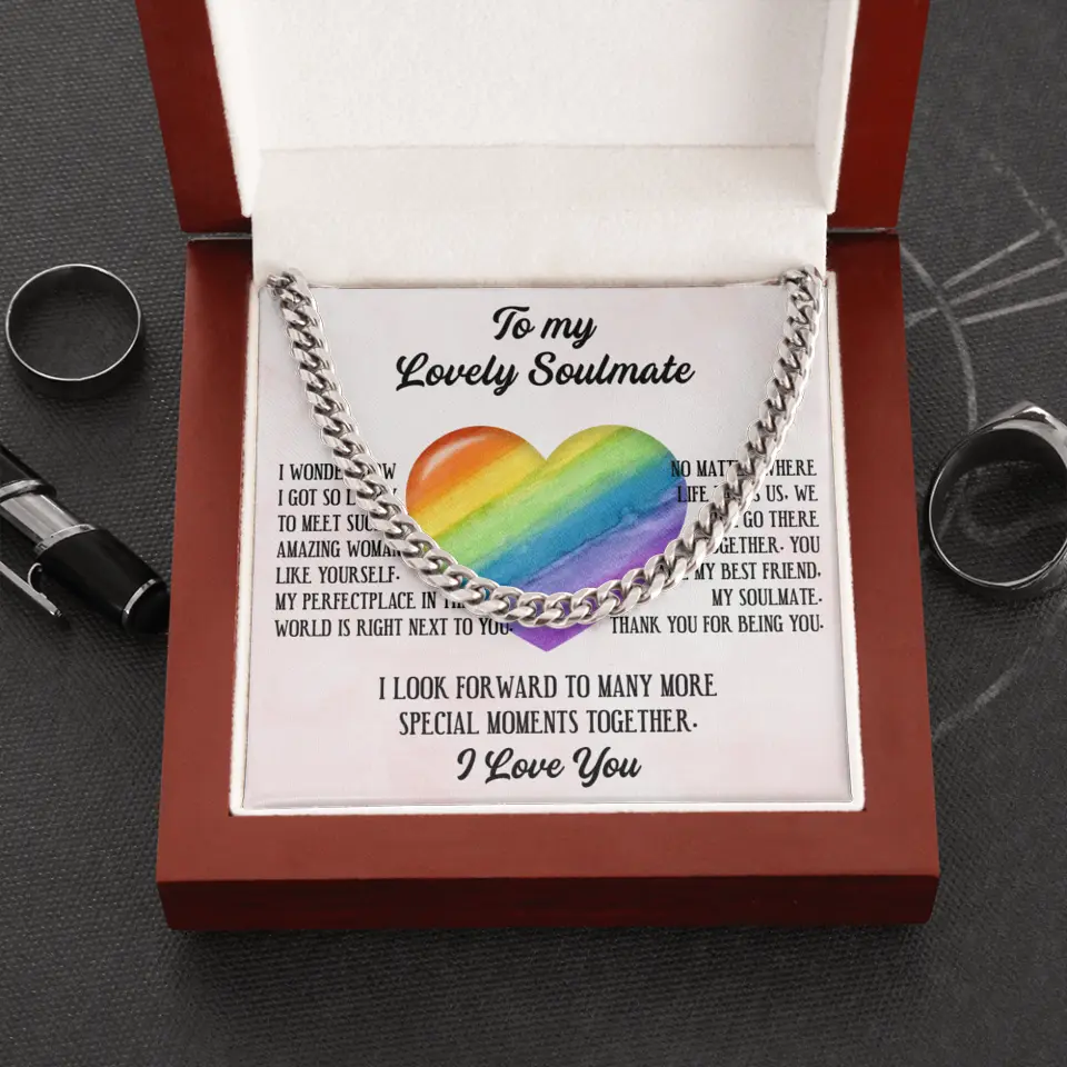 To My Lovely Soulmate I Love You Personalized Necklace - Image 86
