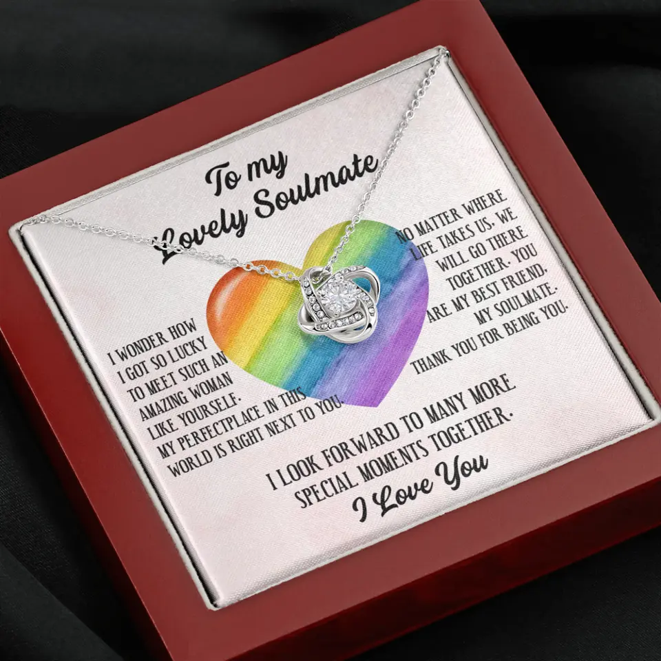 To My Lovely Soulmate I Love You Personalized Necklace - Image 9