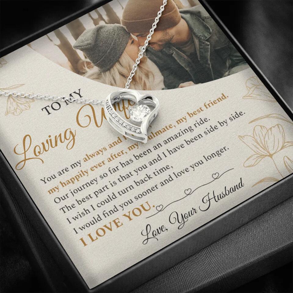 Personalized Valentine Gifts - To My Loving Wife Love Quotes For Her Custom Necklace Valentine Gift For Wife - Image 20