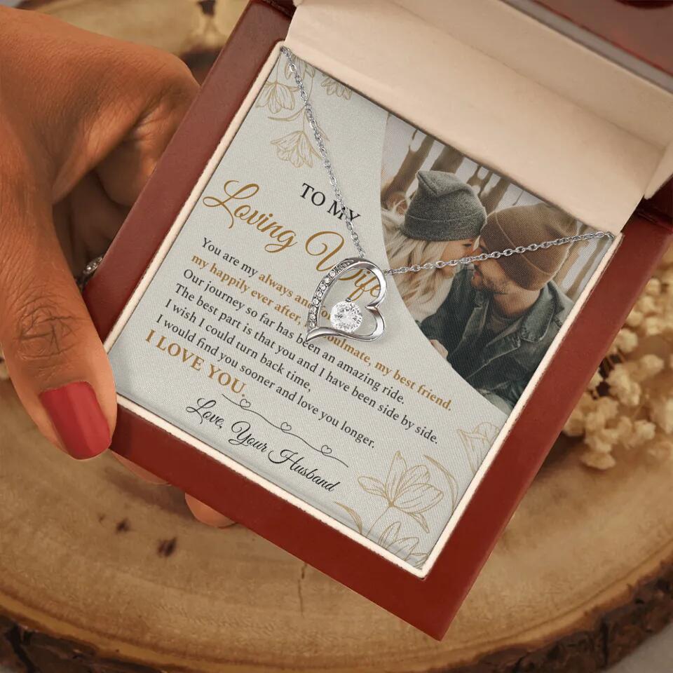 Personalized Valentine Gifts - To My Loving Wife Love Quotes For Her Custom Necklace Valentine Gift For Wife - Image 21