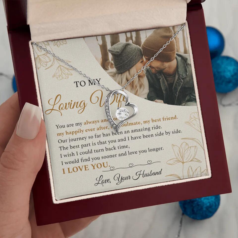 Personalized Valentine Gifts - To My Loving Wife Love Quotes For Her Custom Necklace Valentine Gift For Wife - Image 22