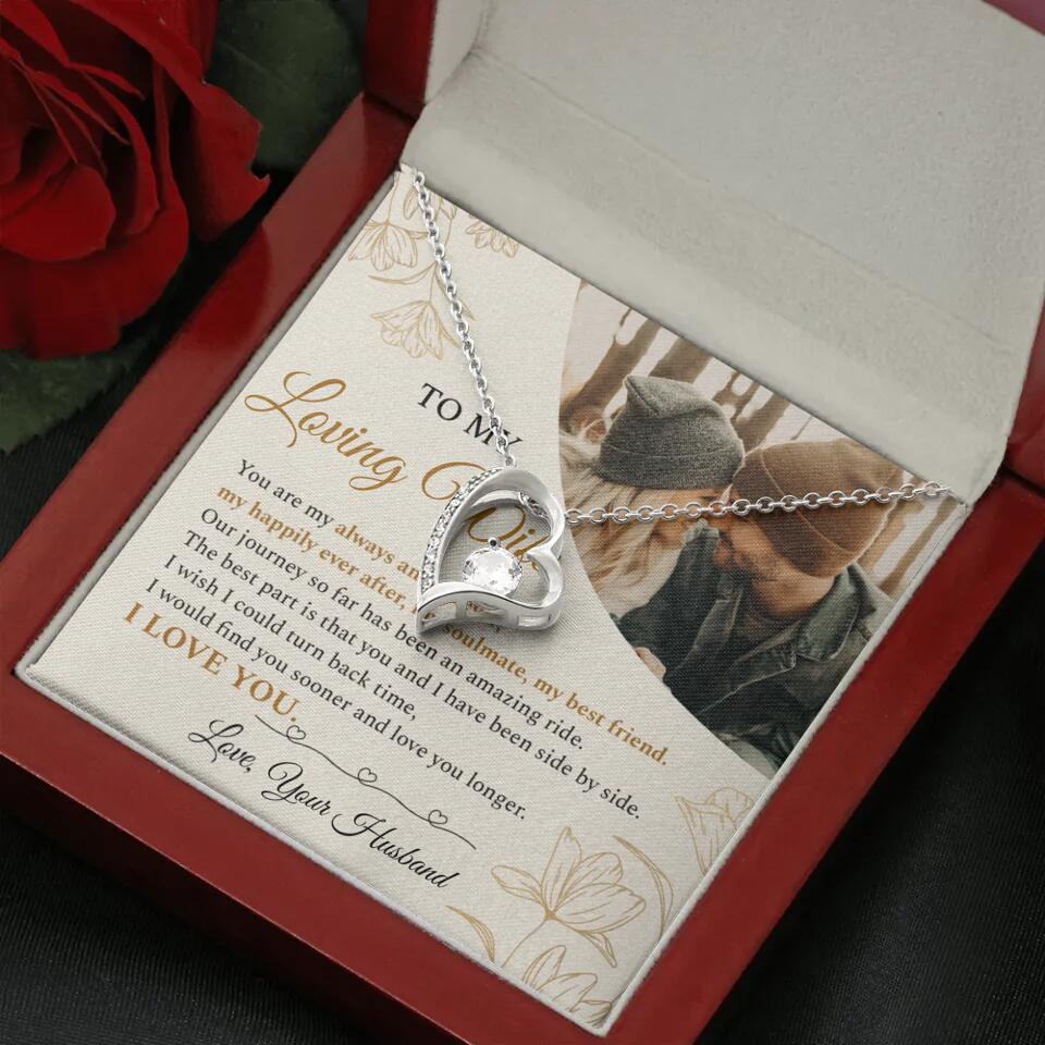 Personalized Valentine Gifts - To My Loving Wife Love Quotes For Her Custom Necklace Valentine Gift For Wife - Image 29