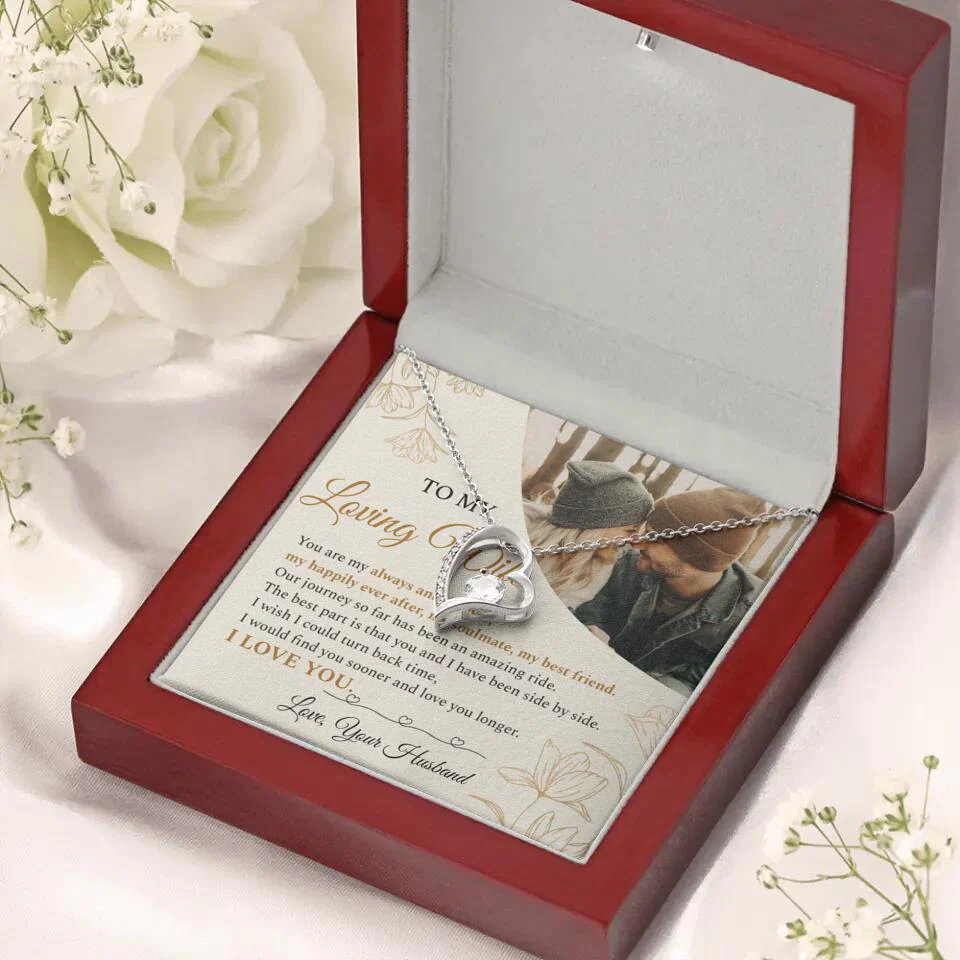 Personalized Valentine Gifts - To My Loving Wife Love Quotes For Her Custom Necklace Valentine Gift For Wife - Image 30