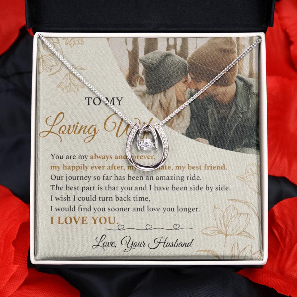 Personalized Valentine Gifts - To My Loving Wife Love Quotes For Her Custom Necklace Valentine Gift For Wife - Image 33