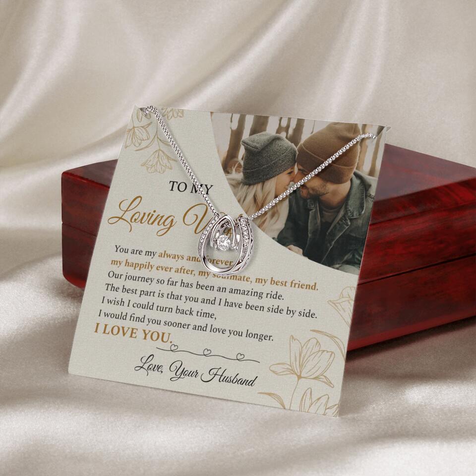 Personalized Valentine Gifts - To My Loving Wife Love Quotes For Her Custom Necklace Valentine Gift For Wife - Image 37