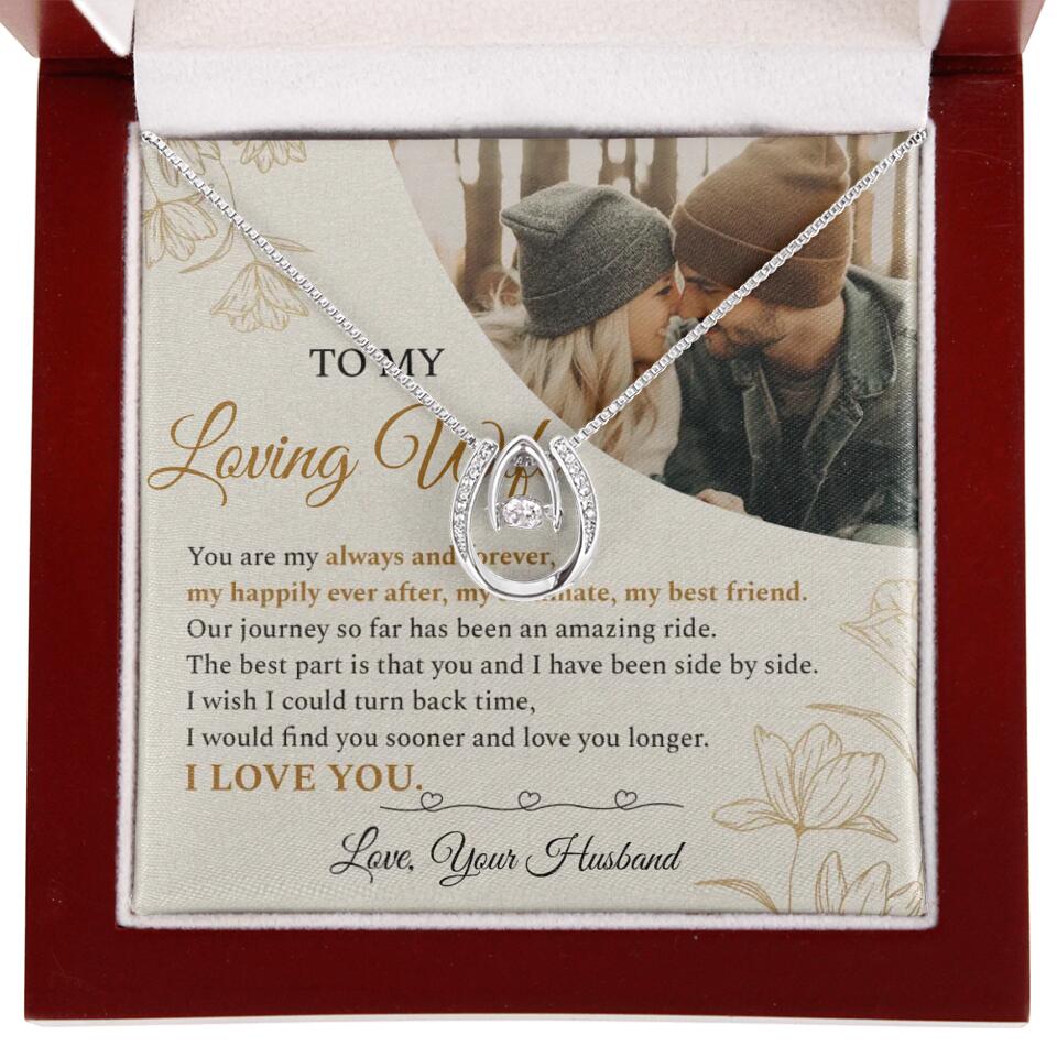 Personalized Valentine Gifts - To My Loving Wife Love Quotes For Her Custom Necklace Valentine Gift For Wife - Image 38