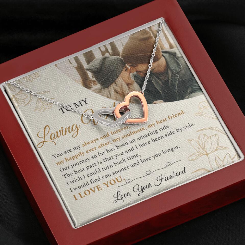 Personalized Valentine Gifts - To My Loving Wife Love Quotes For Her Custom Necklace Valentine Gift For Wife - Image 6