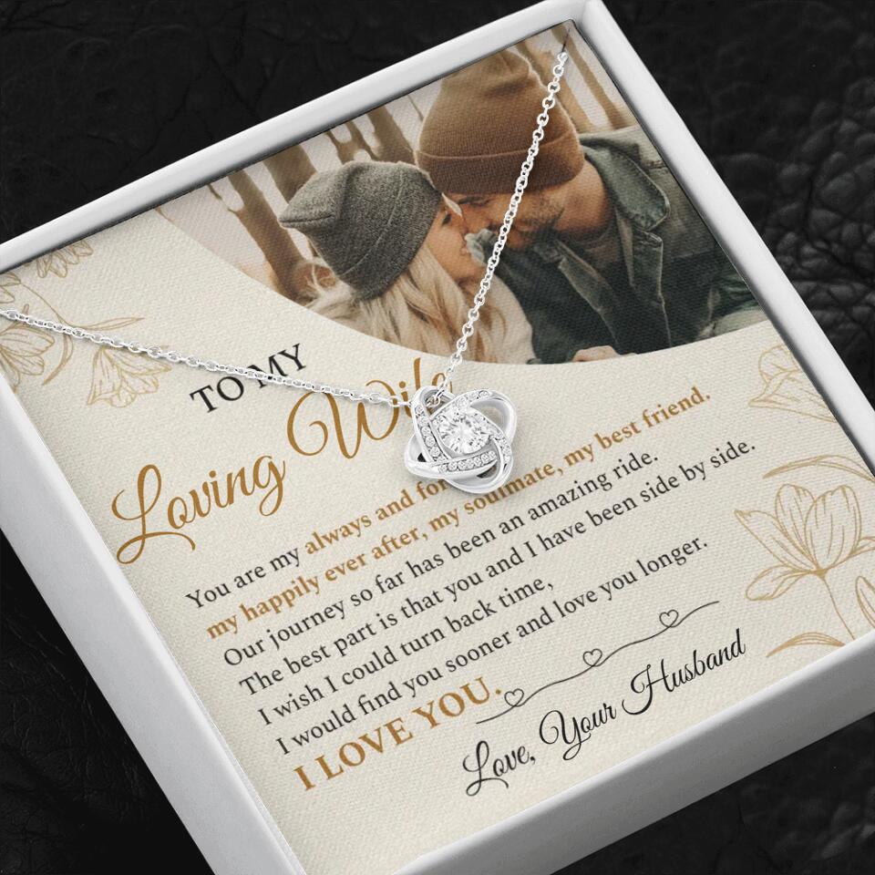 Personalized Valentine Gifts - To My Loving Wife Love Quotes For Her Custom Necklace Valentine Gift For Wife - Image 8