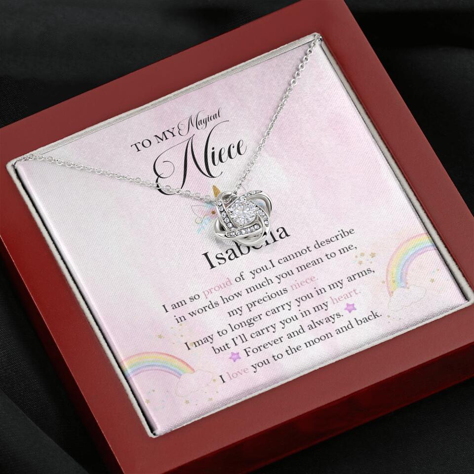 To My Magic Niece, I am so Proud of You - Personalized Necklace - Birthday Gift for Niece - Image 10