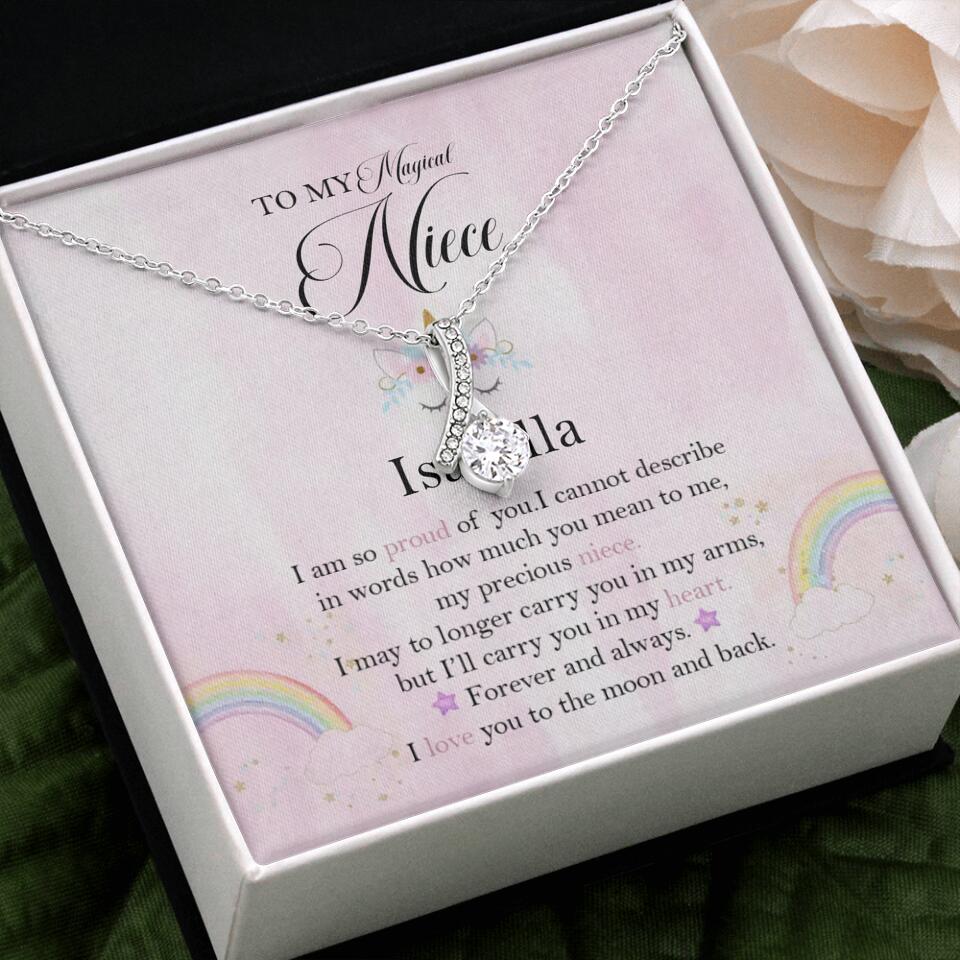 To My Magic Niece, I am so Proud of You - Personalized Necklace - Birthday Gift for Niece - Image 12