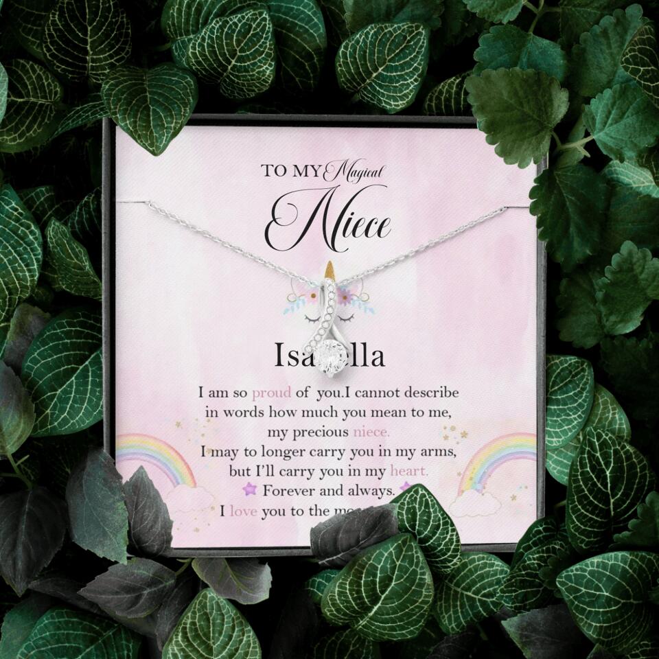 To My Magic Niece, I am so Proud of You - Personalized Necklace - Birthday Gift for Niece - Image 13