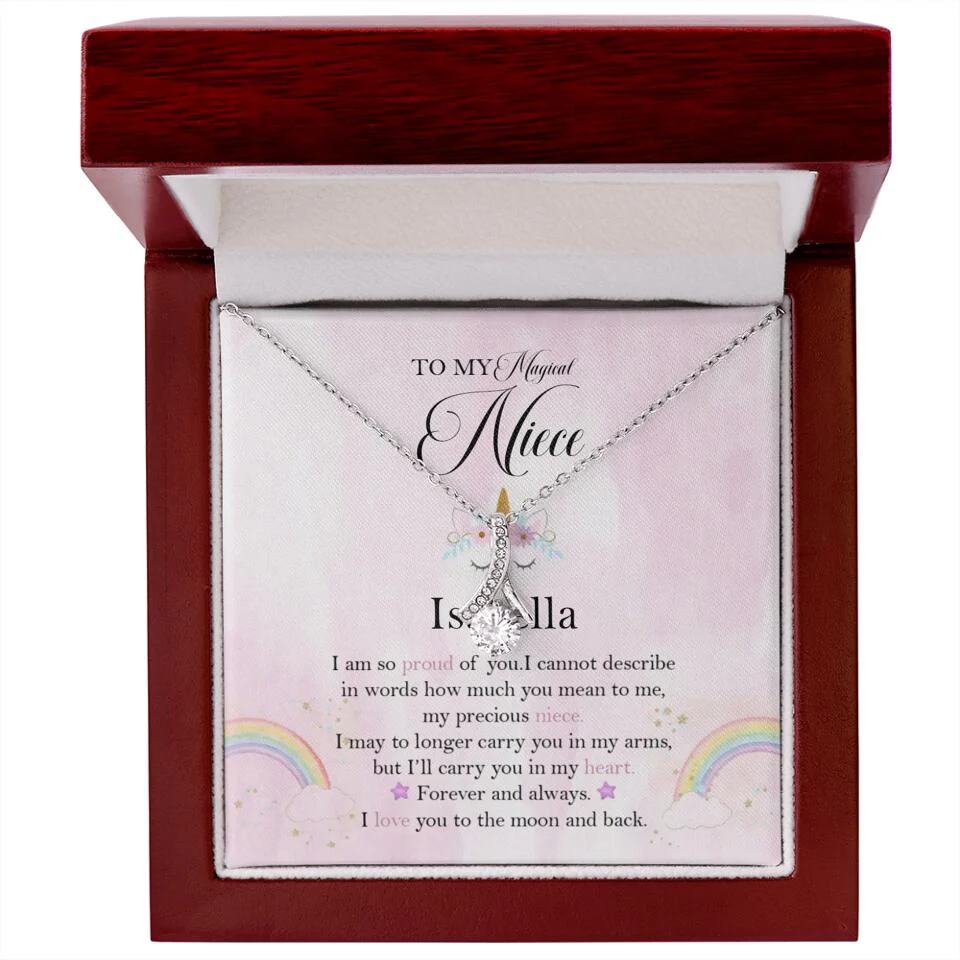 To My Magic Niece, I am so Proud of You - Personalized Necklace - Birthday Gift for Niece - Image 16