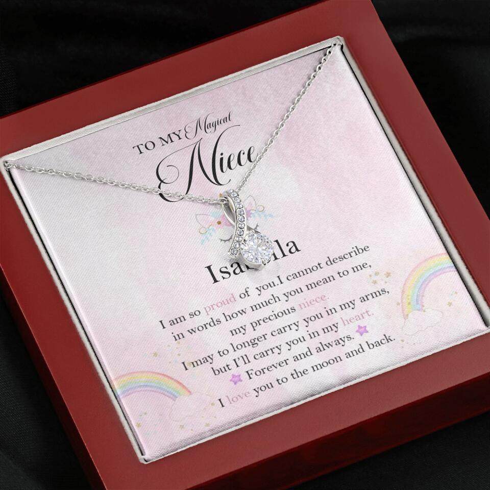To My Magic Niece, I am so Proud of You - Personalized Necklace - Birthday Gift for Niece - Image 17