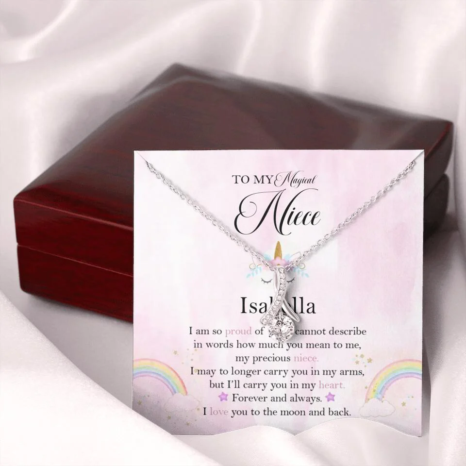 To My Magic Niece, I am so Proud of You - Personalized Necklace - Birthday Gift for Niece - Image 18