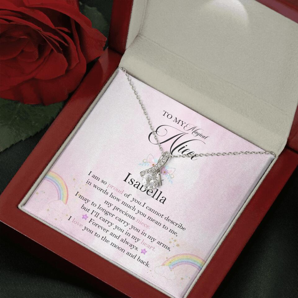 To My Magic Niece, I am so Proud of You - Personalized Necklace - Birthday Gift for Niece - Image 19